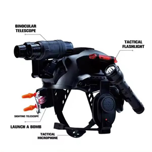 اسباب بازی کلاه پلیس چراغ قوه دار تیر پرتاب کن SWAT Commander Helmet Set_اسباب بازی